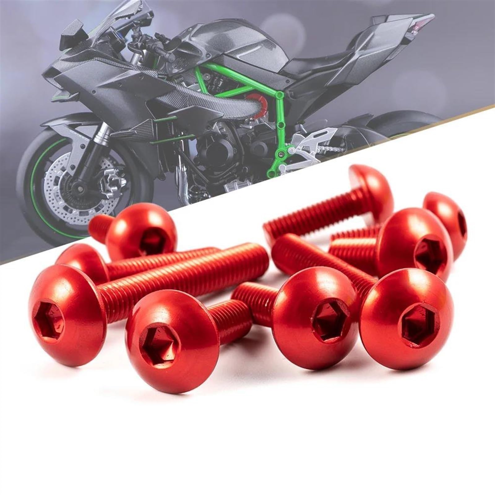 Motorrad Verkleidung Körper Schrauben Kit Verschluss Clips Schraube Muttern Für VFR800 VFR 800 800F 2002-2012 2011 2010 2009(Rosso)