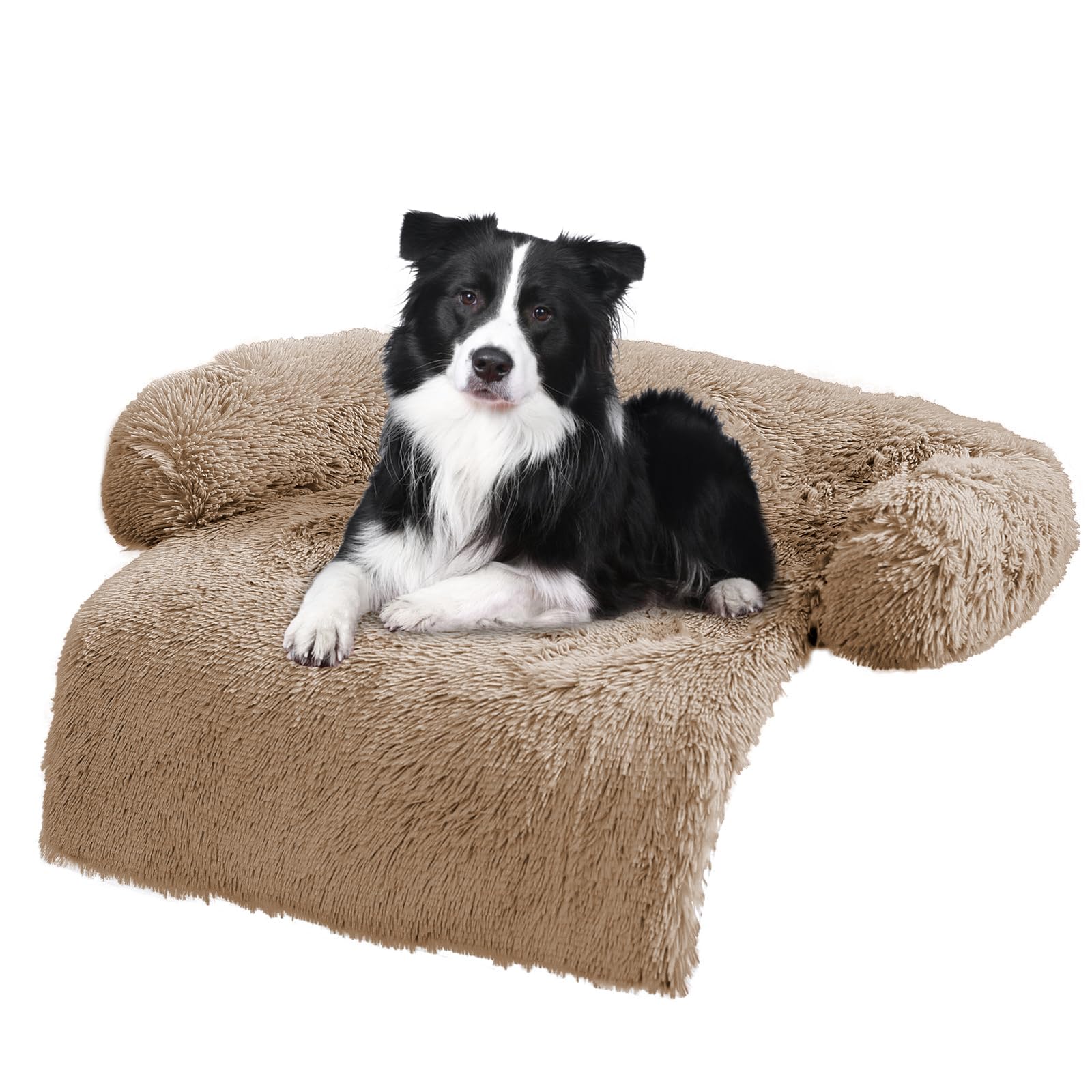 Housse de protection pour chien lavable en peluche 102x102x16 cm