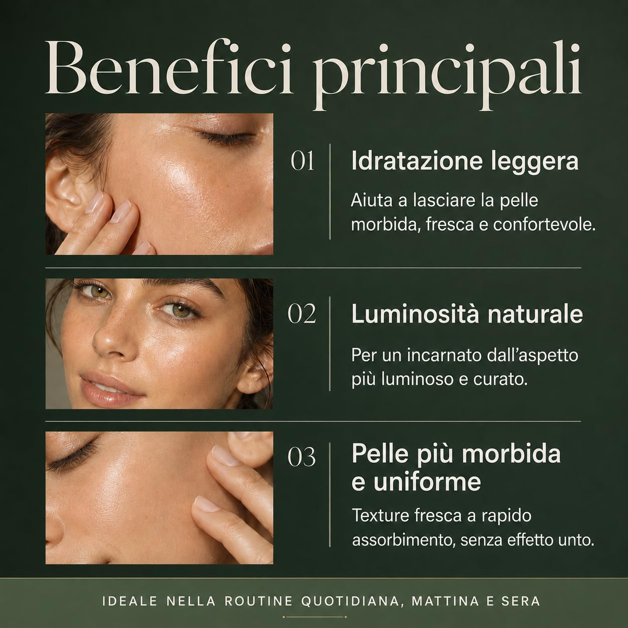 Balù Crema Viso Idratante Leggera alla Bava di Lumaca Purissima, Idratazione Intensa e Antirughe, Adatta per Donna e Uomo, Migliora le Imperfezioni delle Pelli Sensibili, Made in Italy, 50 ml