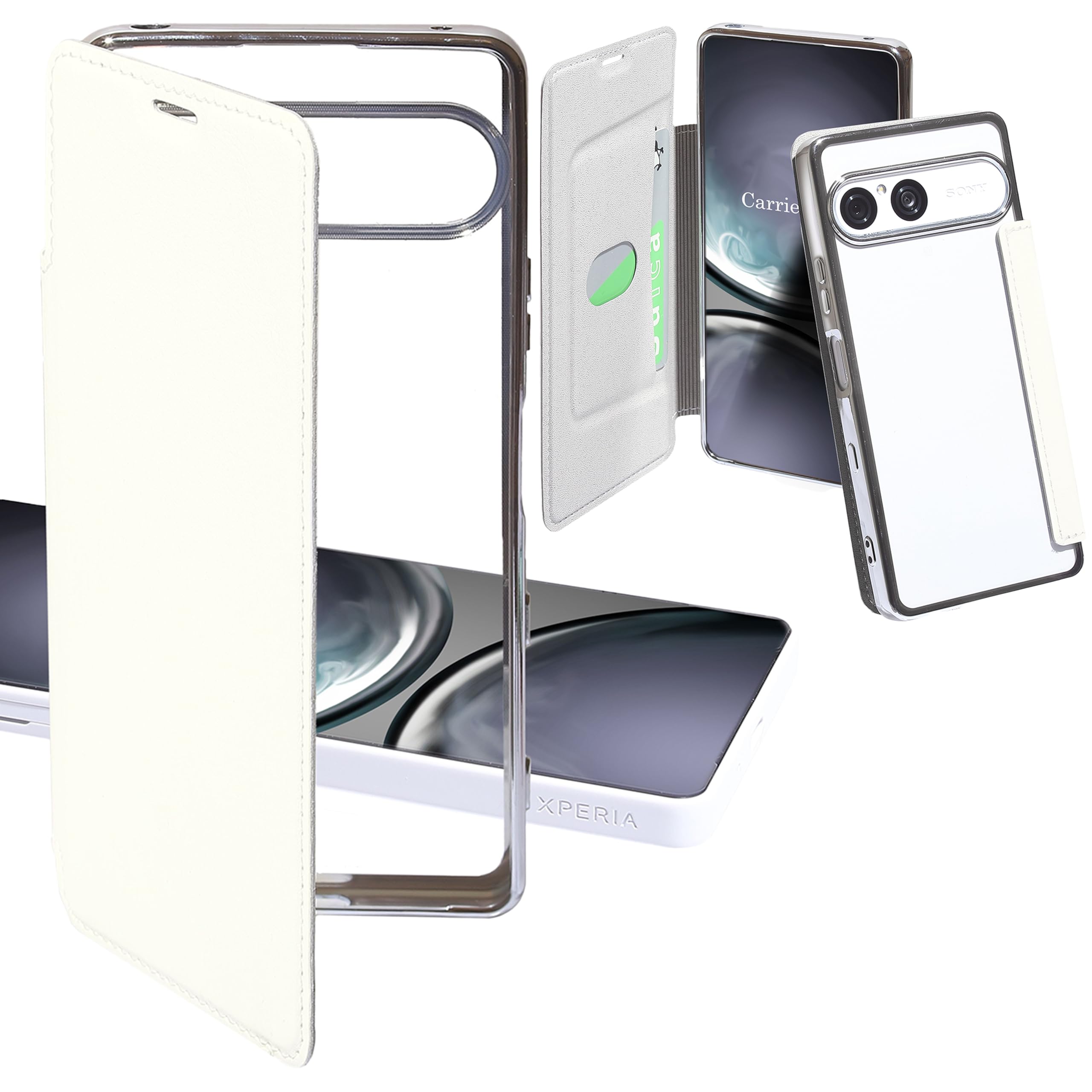 Amazon.co.jp: Carrier-City xperia用 10 vii ケース 手帳型 クリア