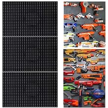 Made in the USA - Pegboard Wall Organizer 3 Piece 24"x16" Plastic Pegboard Panel - 72" Wide - Kit P-202 B Garage Organizer, Workbench Tool Storage Organizer - Tough Pegboard