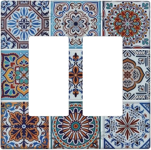 Miniatura 147 de Cubiertas de Interruptor de Luz de 1 Gang Medieval Abstracto Moderno Luna Estrellado Gran Ola Toggle Simple Placa de Pared Cubierta Decorativa de