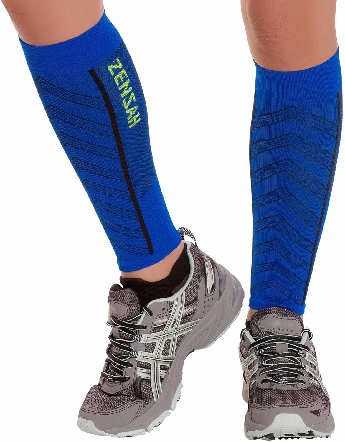 Zensah Featherweight Compression Leg Sleeves - Relieve Shin Splints, Calf Strains