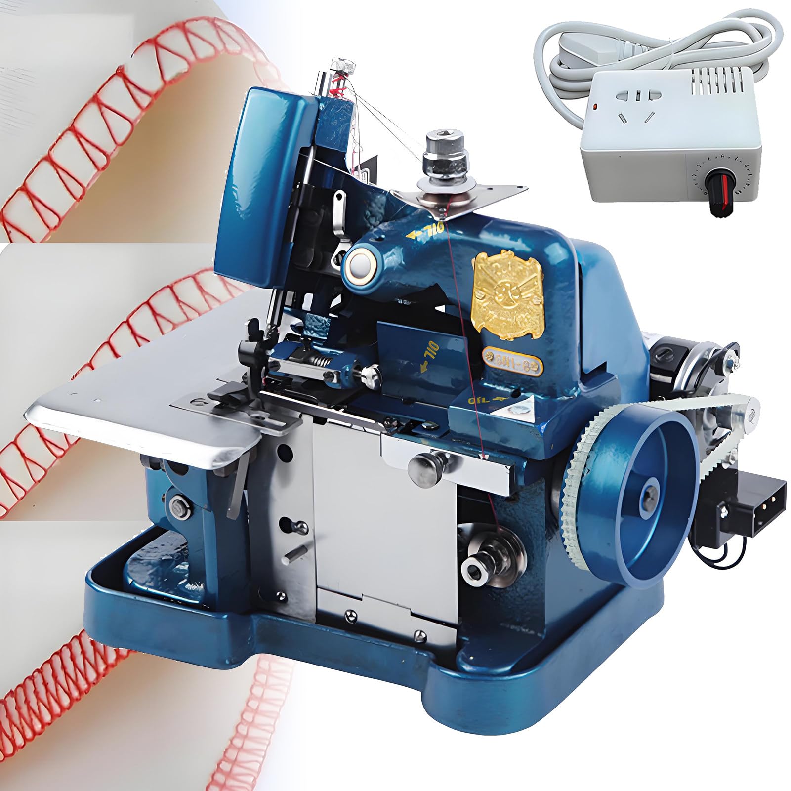 Serger Overlocker Sewing Machine 250W,Overlock Sewing Machine Foot Blue