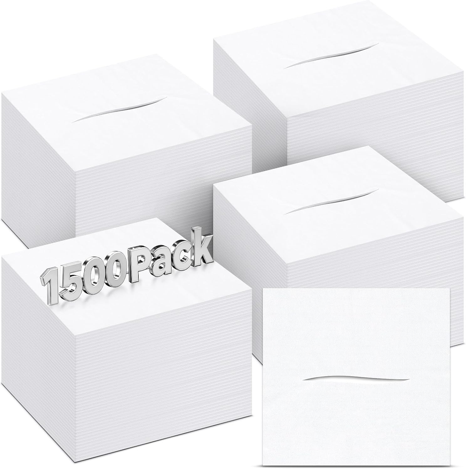 Hahafelt 1500 Per Box Headrest Paper Tissue Sheets with Slit 12" x 12" Disposable Square Chiropractic Face Exam Paper Sheets for Massage Exam Table