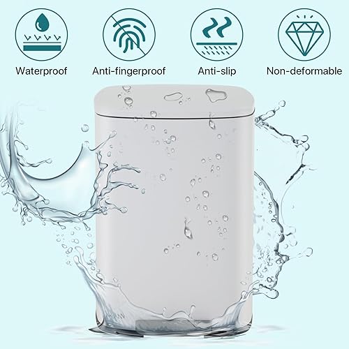 Miniatura 3 de Dkeli Basurero de cocina con tapa suave y lenta, cubo interior de plástico extraíble, cubo de basura de acero inoxidable para baño, cocina y