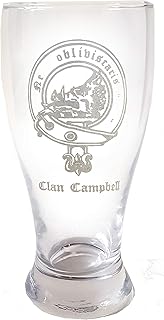 Clan Campbell Scottish Crest Pint Glass 19 oz – Personalized Heraldic Engraving