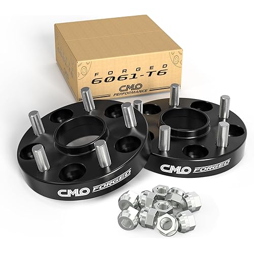 25mm (1 Inch) Black Hubcentric Wheel Spacers 5x114.3 Compatible For lexus ES300 350, GS300 350 430,IS250 300 350,LS400 430 460,RC300 350, Camry Highlander Tacoma, tC xB (2pcs 60.1mm M12x1.5)