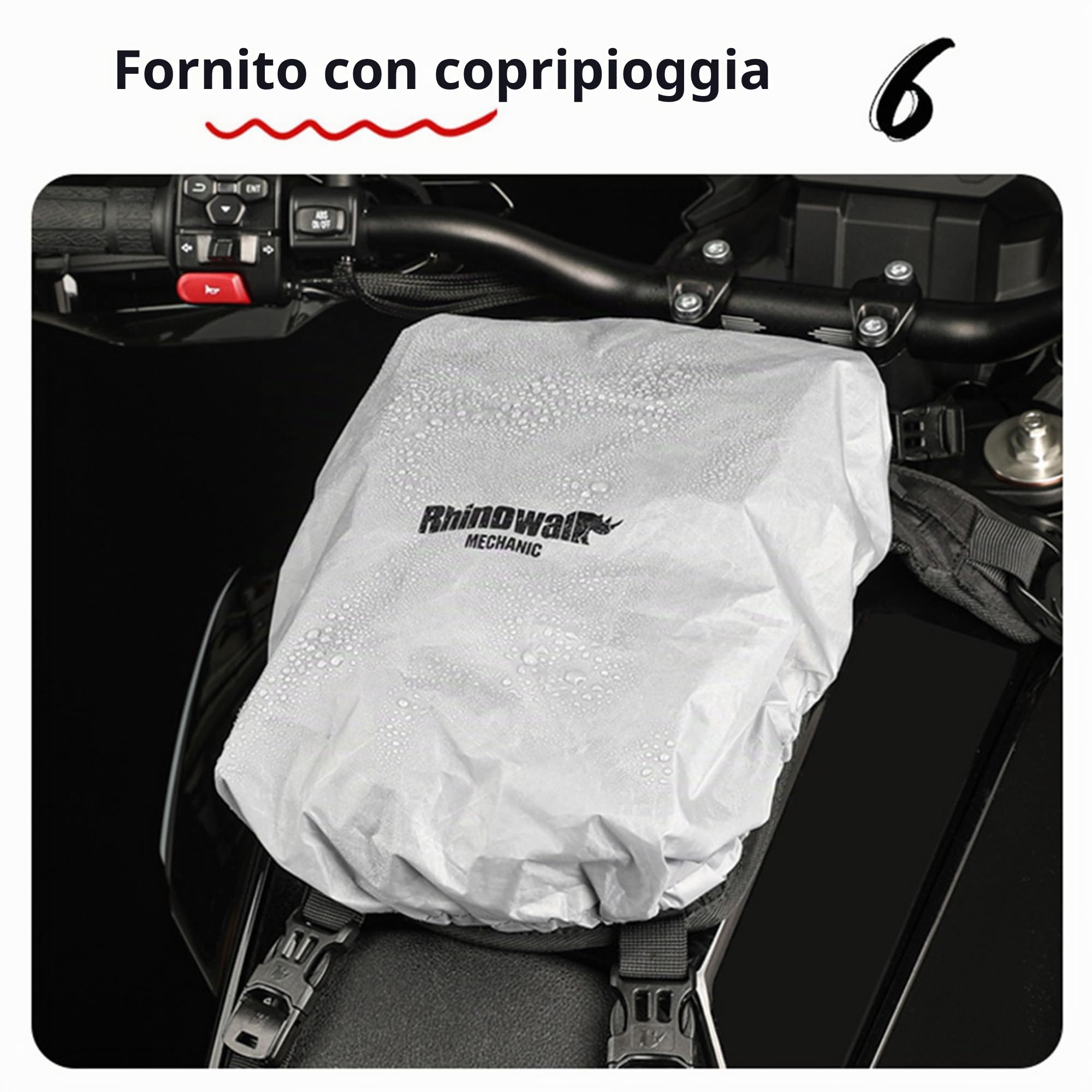 Rhinowalk Borsa da serbatoio per moto da 2,4 l, multifunzionale come tasca sulla gamba, tasca sul petto o borsa a tracolla, con o senza fissaggio magnetico, nero, 2.4 liters