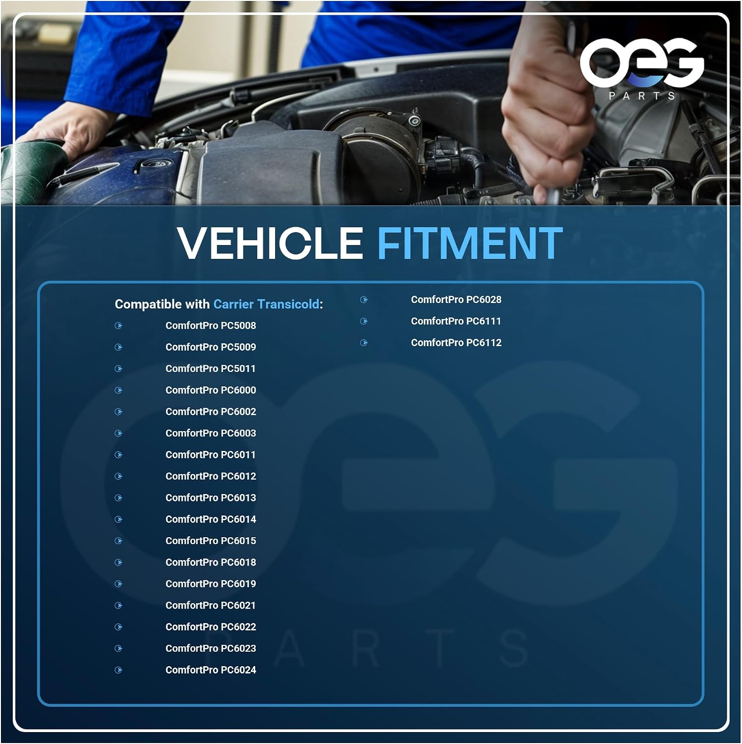 OEG Parts New Starter Compatible With Carrier Transicold Trailer ComFortPro PC5008 PC5009 PC5011 PC6000 PC6002 PC6003 PC6011 PC6012 PC6013 PC6014 PC6015 PC6018-PC6028 PC6112 25-39610-00SV 1E152-63011