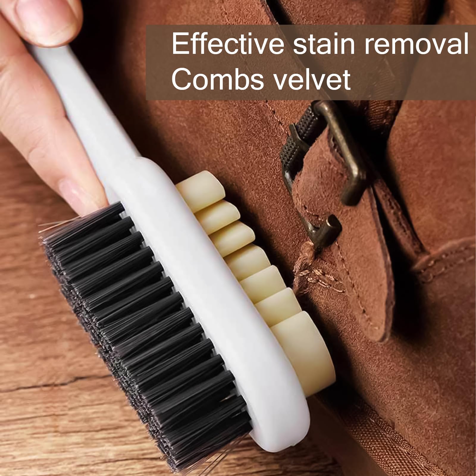 Kit Pulizia Scarpe Scamosciate - Spazzola E Gomma, Per Camoscio E Nubuck - Foto 4