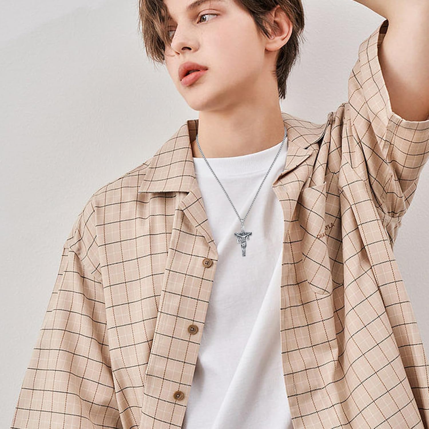 925 Sterling Silver Patron Saint Amulet Pendant Necklace Religion Protection Jewelry for Men Women - Image 5