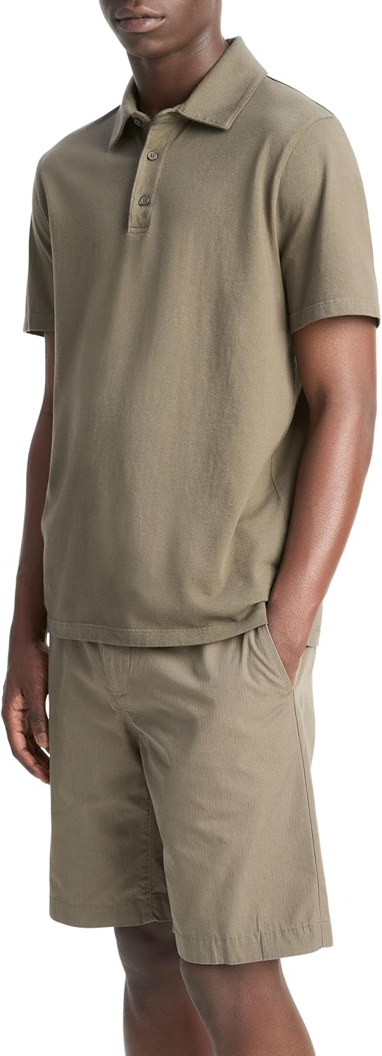 Vince Men's Garment Dye Short Sleeve Polo