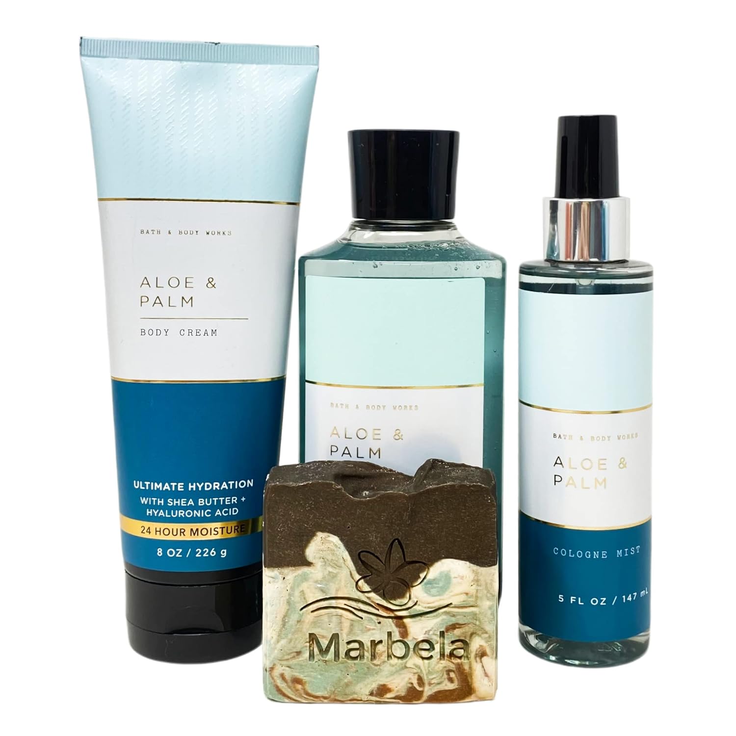 Bath & Body Works Aloe & Palm 3 Piece Set Body Cream