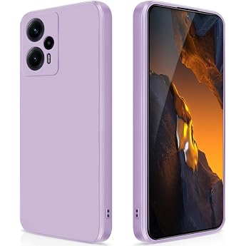 GiiYoon Case Compatible with Xiaomi Poco F5 High-Quality Liquid Silicone Case All-Round Protection Mobile Phone Case Scratch-Resistant Soft Microfibre Lining Purple