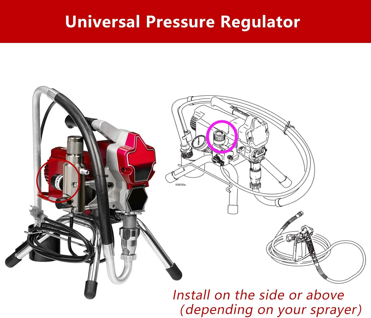 Pressure Control Regulating Valve Compatible with Graco 249005 Machine Spare Parts for 390 Original Machine 1Pack