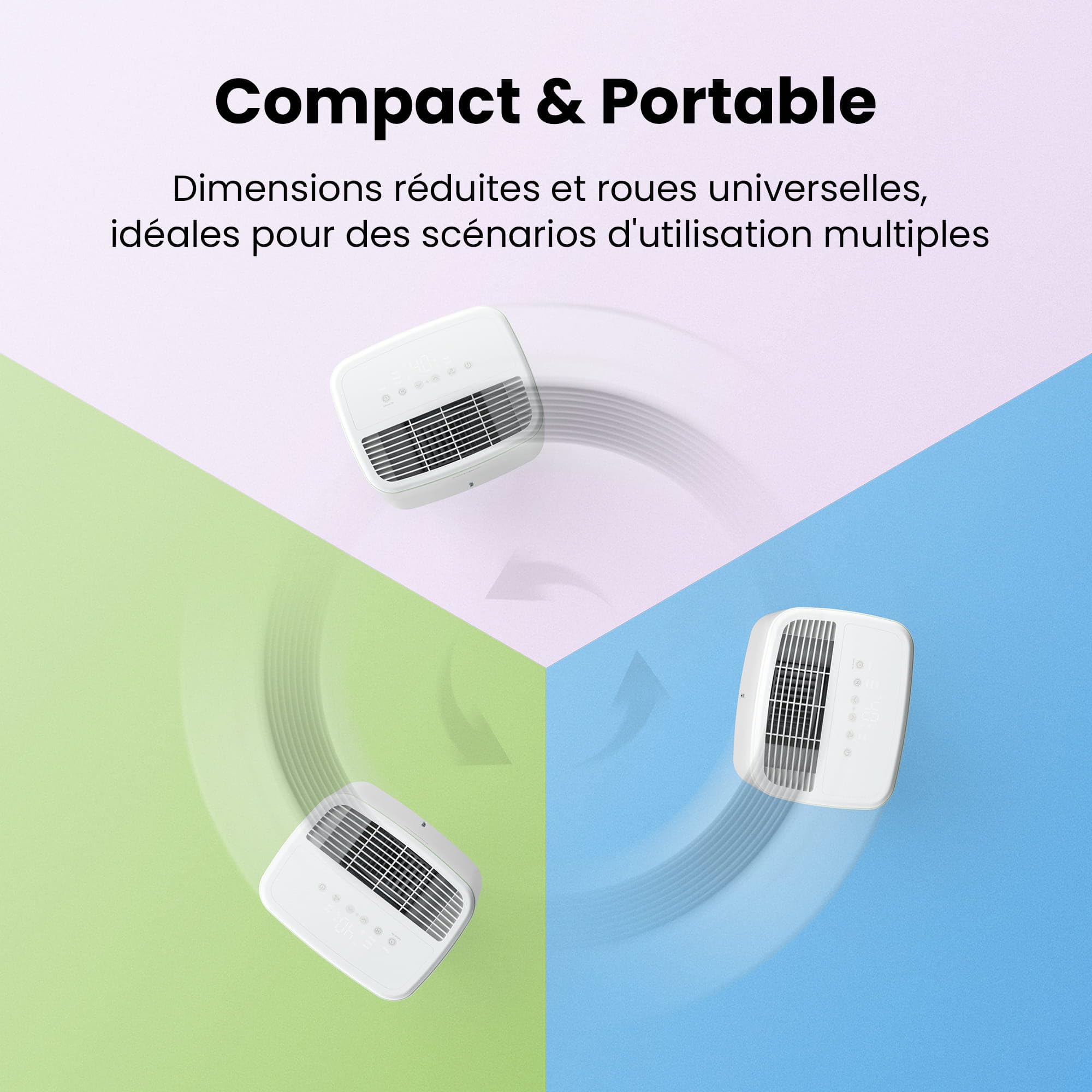 COMFEE' Déshumidificateur Compact, Absorbe jusqu'à 12L/jour, Mode silencieux, sécurité enfant, Minuterie 24H, Réservoir 2,5L, pour pièce de 20-35㎡, Aqua Dry 12