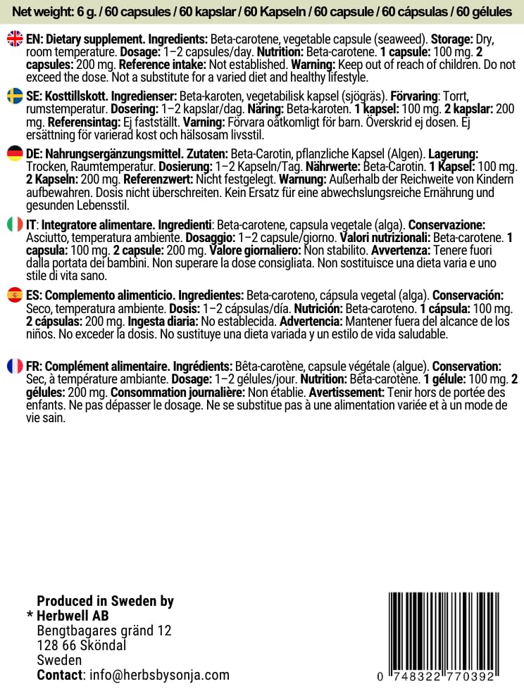 Bêta-carotène accélérateur de bronzage concentré Sunglow - 2