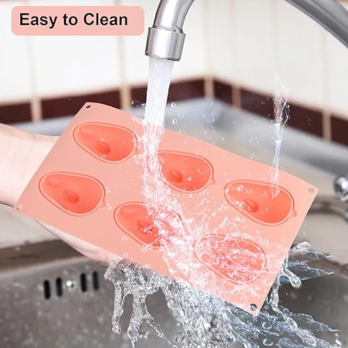 Miniatura 4 de Nalchois - Moldes de silicona con forma de conejo, molde de silicona grande 3D para hornear mousse, fondant, jabón y helado, antiadherente, de fácil