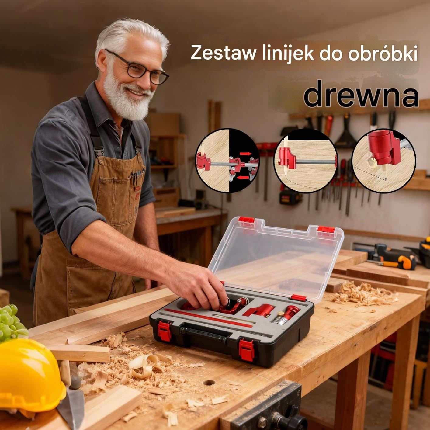 Linijka Do Stolarstwa Urządzenie Ręczne O Wysokiej Precyzji | Rysik Stolarski Oraz Linijka Do Znakowania Dla Renowacji Budowy Produkcji Mebli Fachowców Początkujących Stolarzy