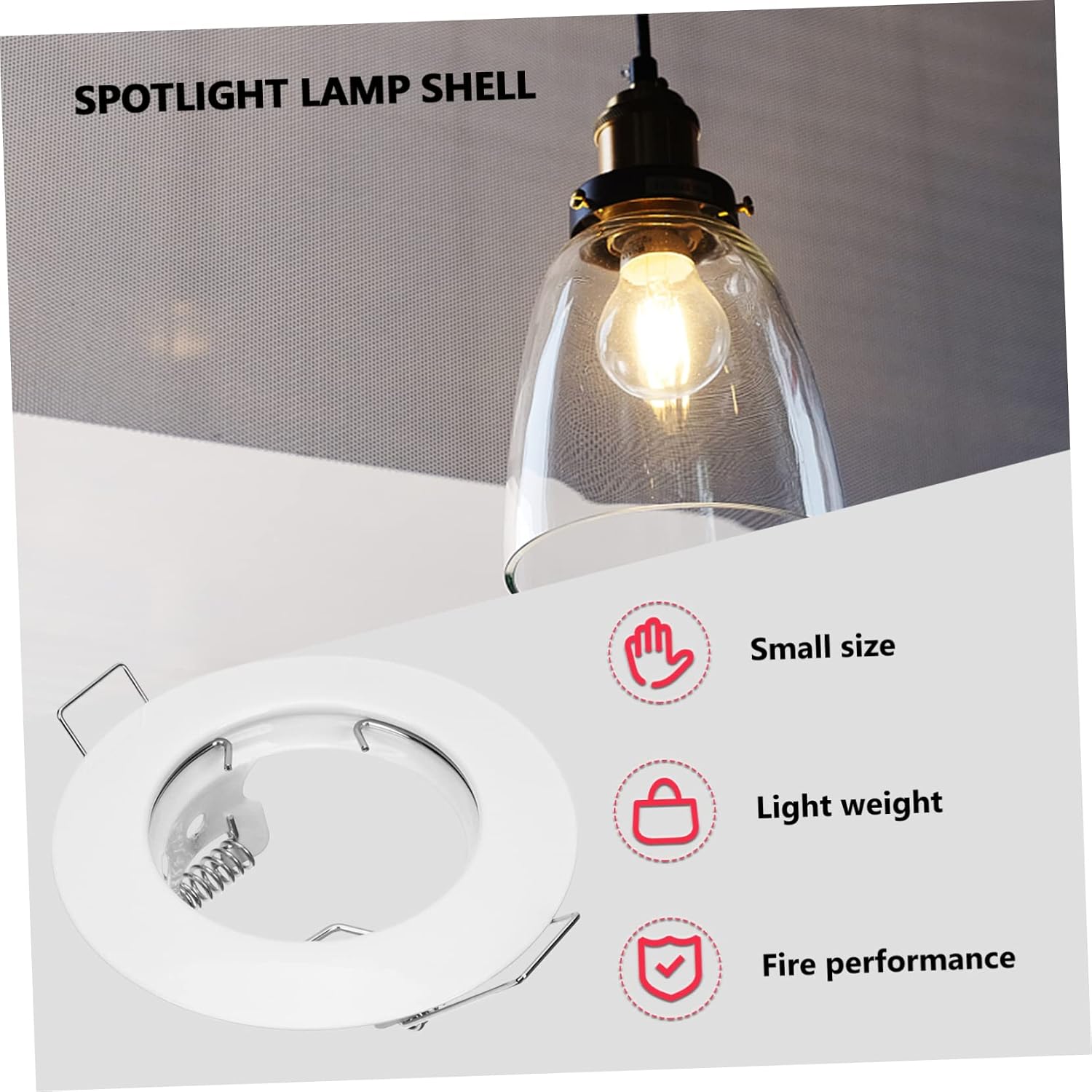 2pcs Recessed Light Trim Cover Baffle with Easy Installation Suitable for Standard Bulbs for Plaster Ceilings Practical Replacement for Worn Out Fixtures