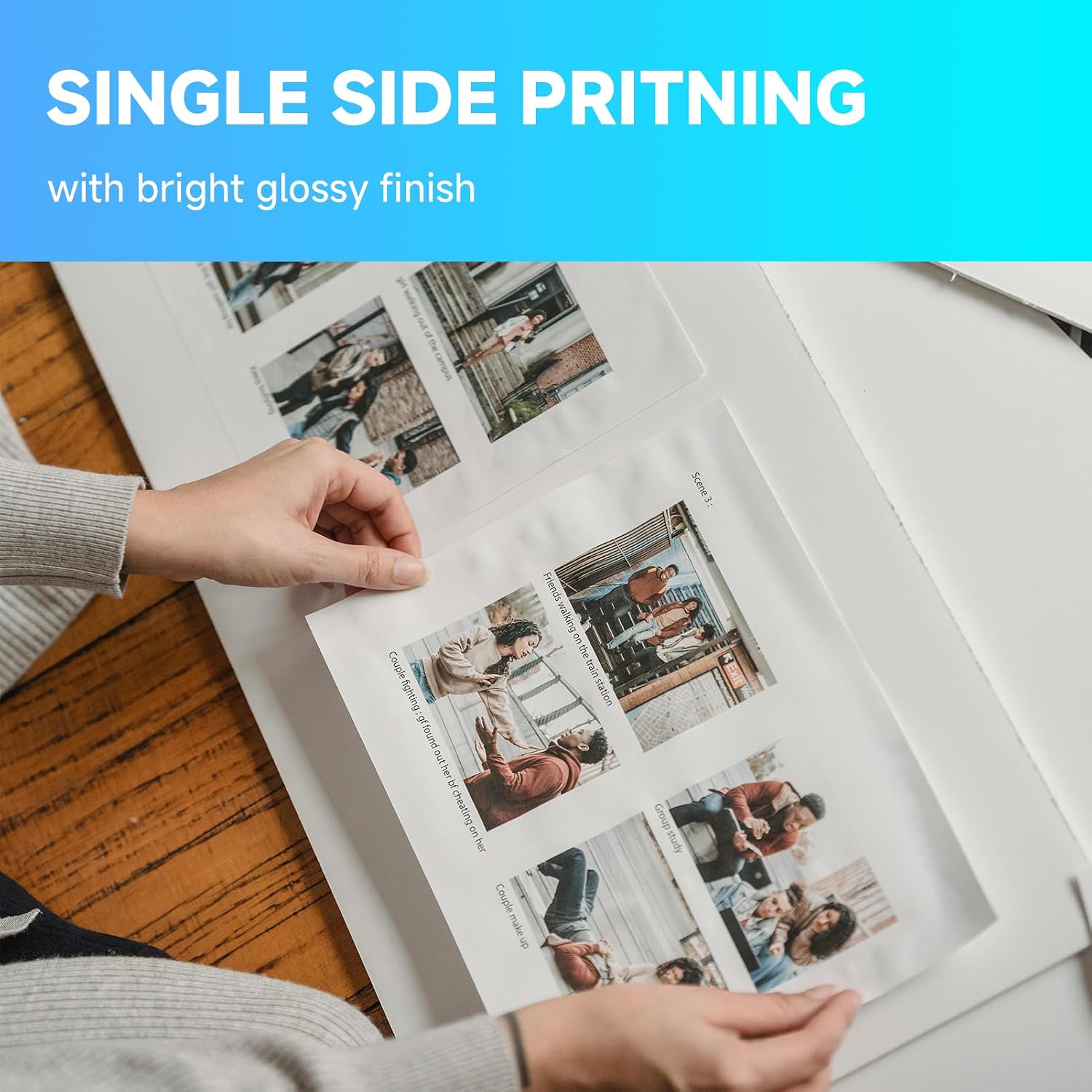 13X19 Inches Glossy Inkjet Photo Paper 60 Sheets 61LB Professional Glossy Photographic Paper Compatible with Inkjet Printer and Dye INK