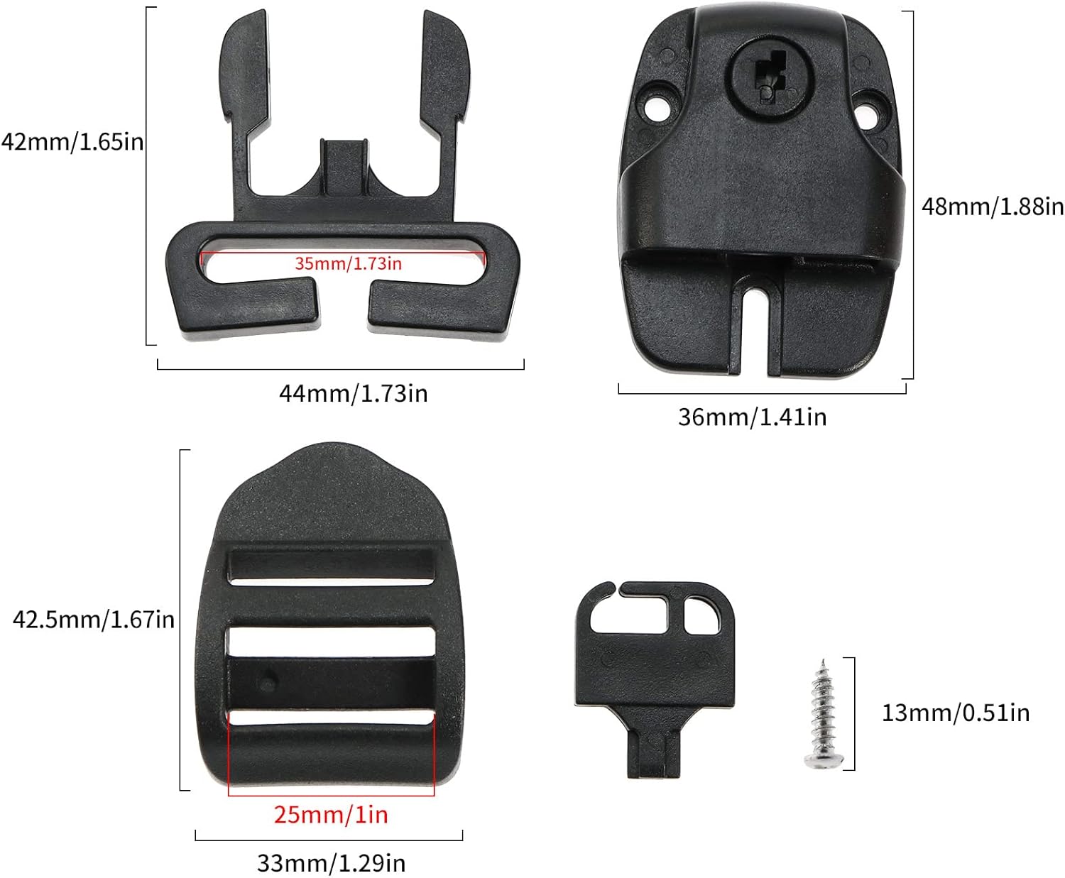 VGOL 8 Sets Spa Hot Tub Cover Clips Replacement Latches Clip Lock with Keys and Hardwares Broken Latch Repair Kit Have Slot Black - Image 5