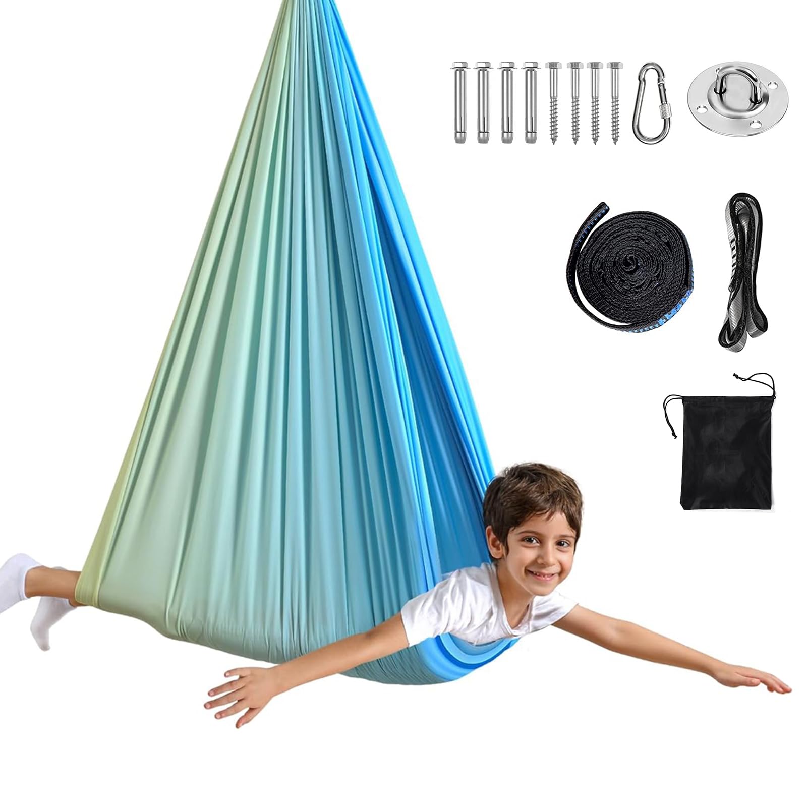 VIsuIvit Swing Chair, Hammock Chairs Indoor Outdoor, with All Accessorie (Youthful Beauty, Single Layer)