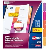 Avery Ready Index Table of Contents Dividers, 5-Tab, Color, 24 Sets – view 1