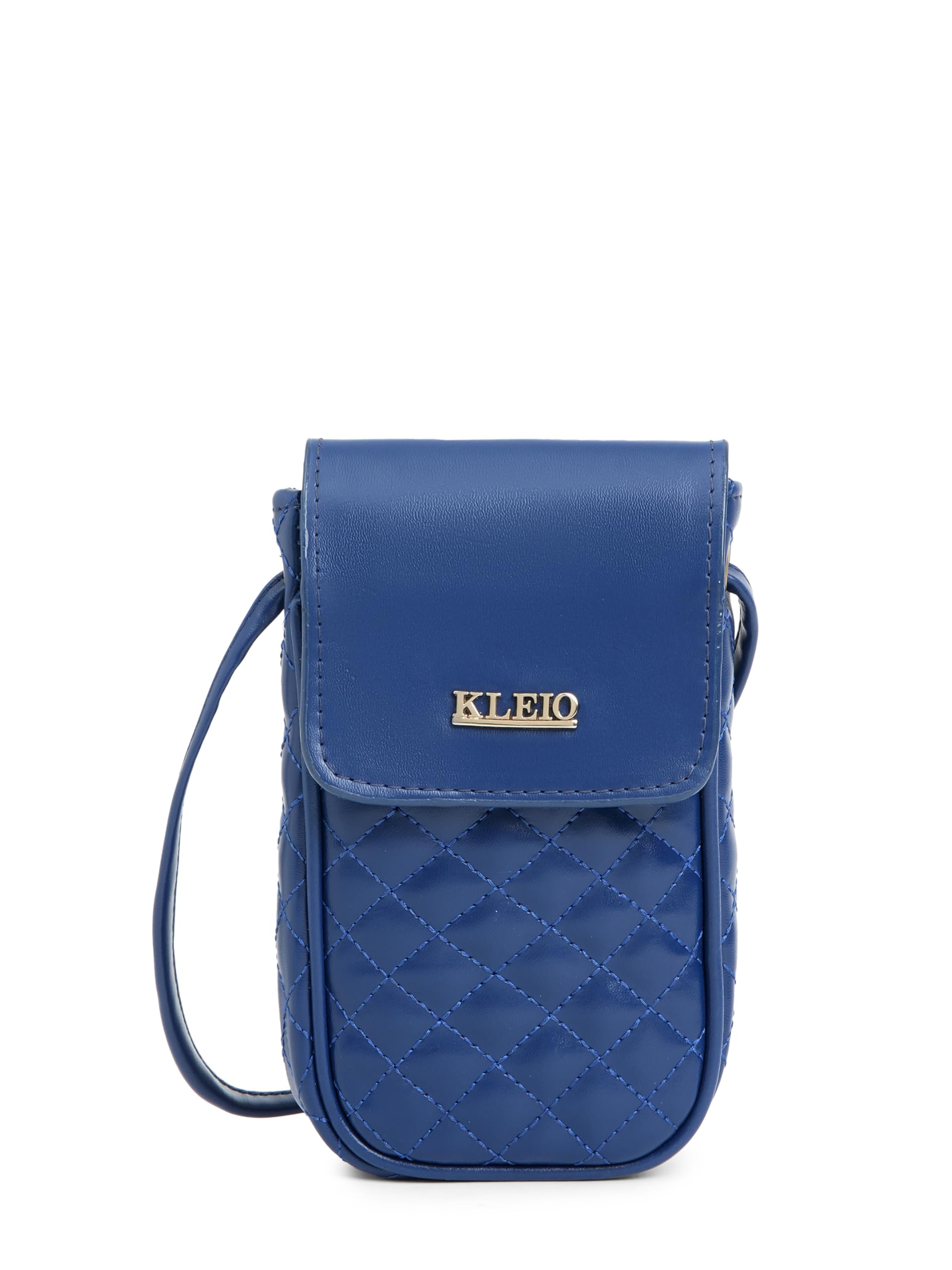 KLEIO PU Quilted Leather Multifunctional Mobile Sling Bag (Royal Blue) for Women with Adjustable Crossbody Strap | Mobile Pouch for Girls to Carry Cash, Cards for Travel & Everyday Use (B0987J1VNY) Amazon Price History, Amazon Price Tracker