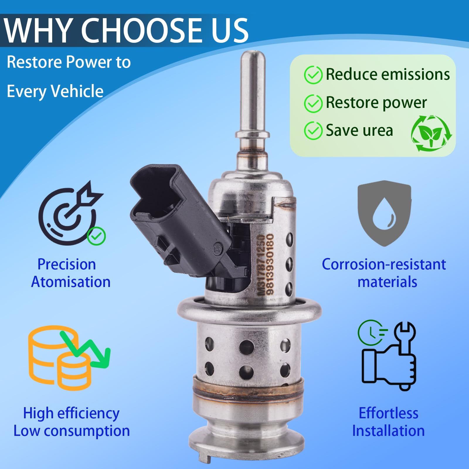 Injecteur Adblue 3647595 pour Citroen C3 C4 pour Opel Combo E 1.5 BlueHDi