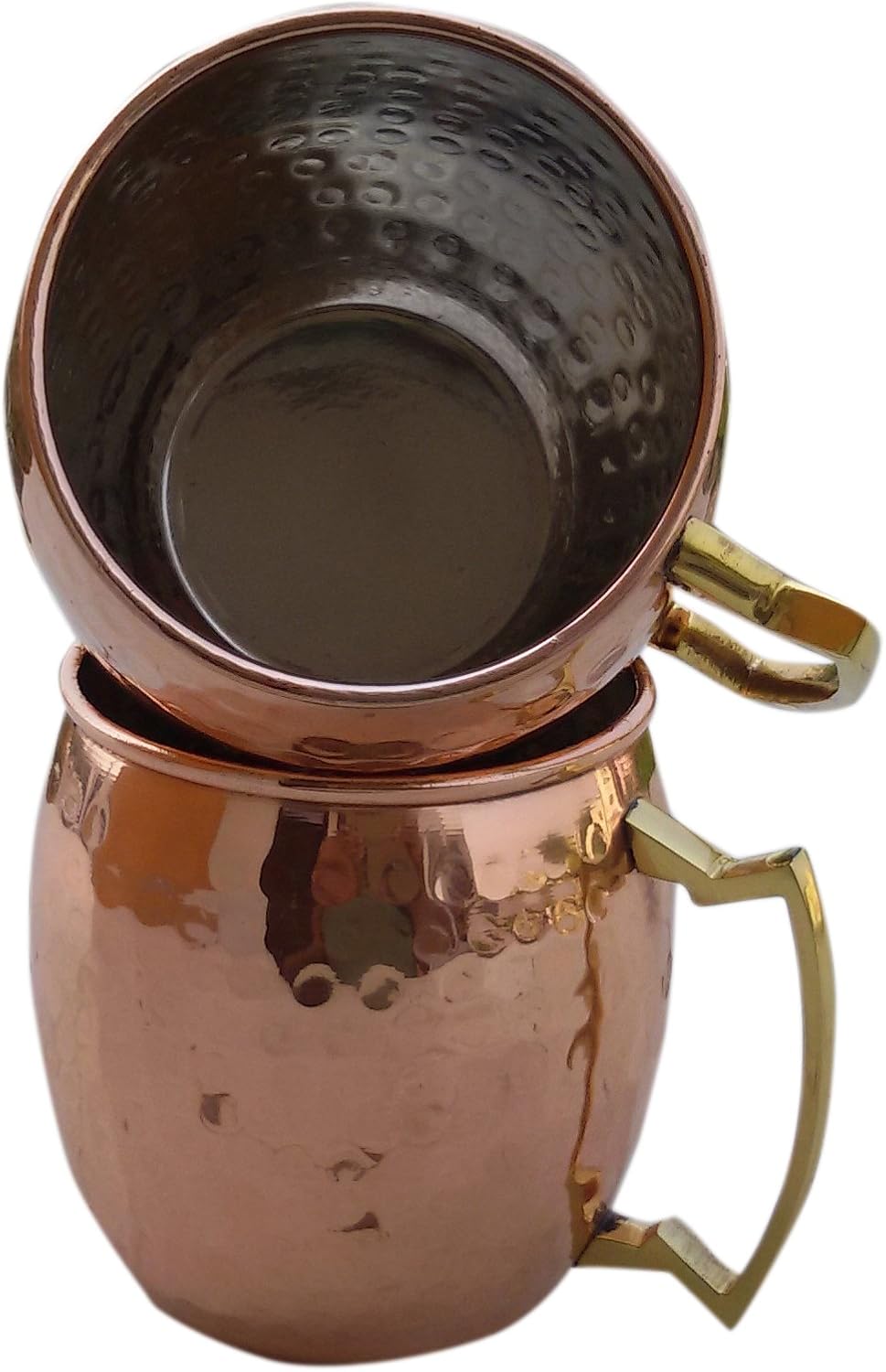 Maithil Art Handcrafted Hammered Moscow Mule Solid Copper Mug / Cup, 16 Ounce, Set of 4