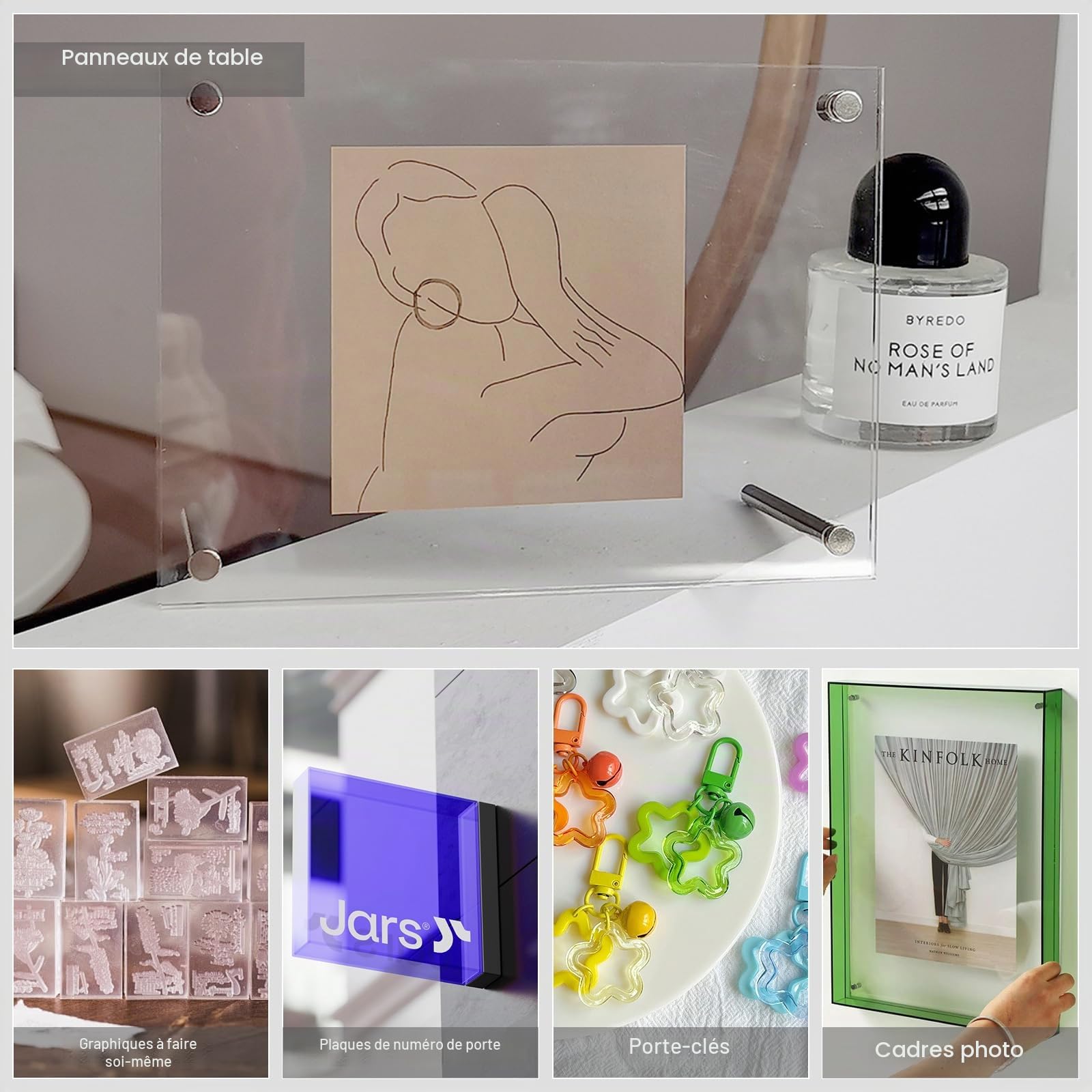 Plaque en plastique acrylique, plaques acryliques multicolores, matériaux de découpe et de gravure laser, plaques de découpe laser colorées pour panneaux imprimés, artisanat et projets de bricolage