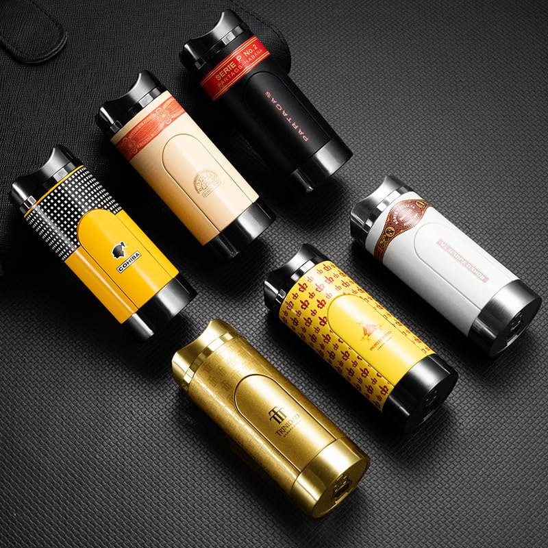 Encendedor metálico para cigarros con llama resistente al viento miniatura 3