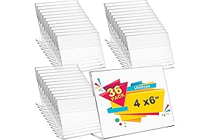zsxdc 36 Count Acrylic Picture Frames 6 x 4 Inch Horizontal Slanted Sign Holders