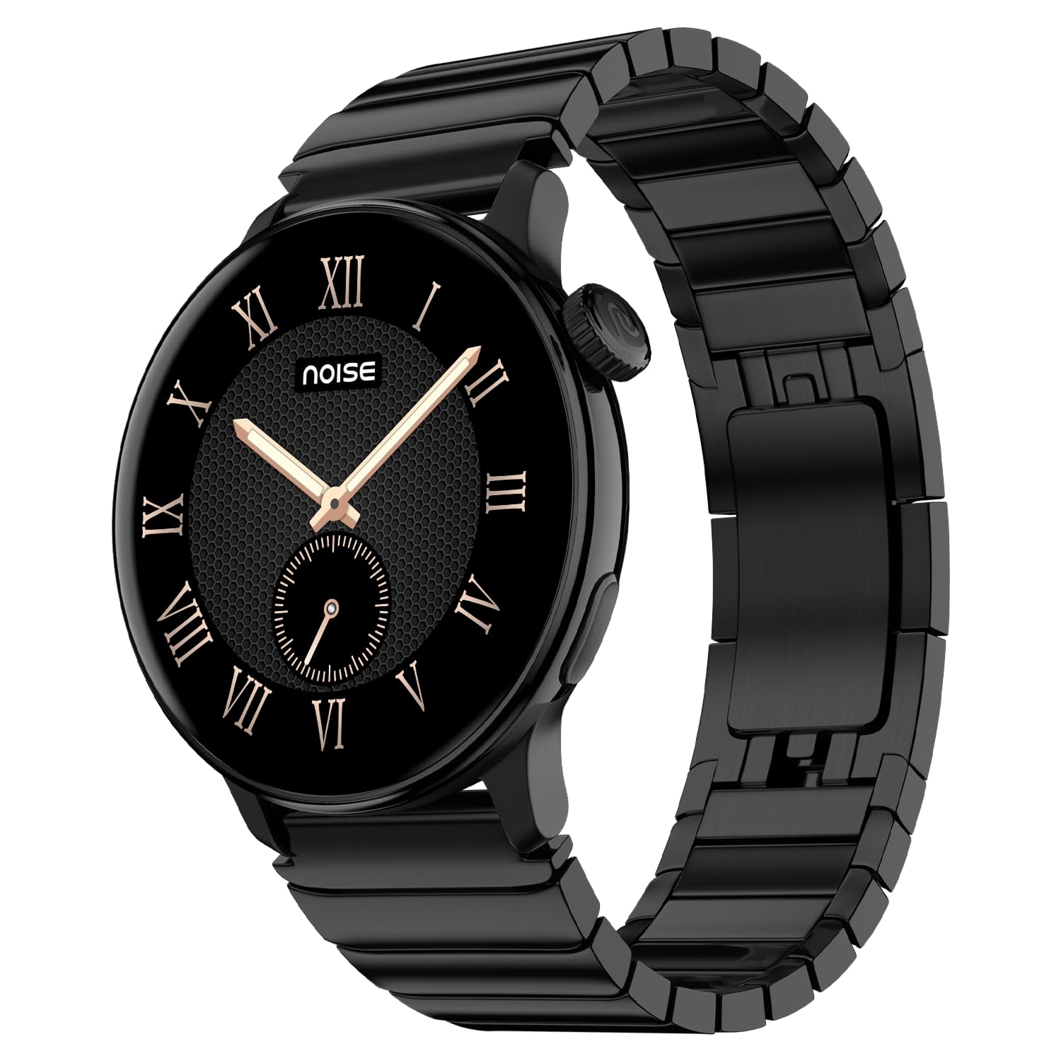 Noise Pro 6R 1.46" AMOLED Smart Watch, 1000 NITS, Powered by AI Pro, Built-in GPS, Strava Integration, Stainless Steel Dial, Video Watch Faces, 3ATM, Emergency SOS, TWS Connectivity-Chrome Black-image-5