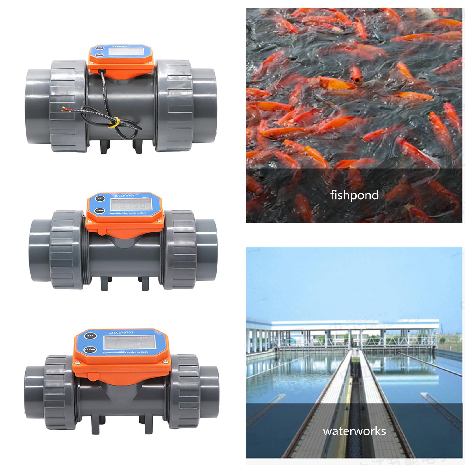 Digital Flowmeter For Irrigation And Liquid In Agricultural Aquatic Environment Various Liquid Concentrations