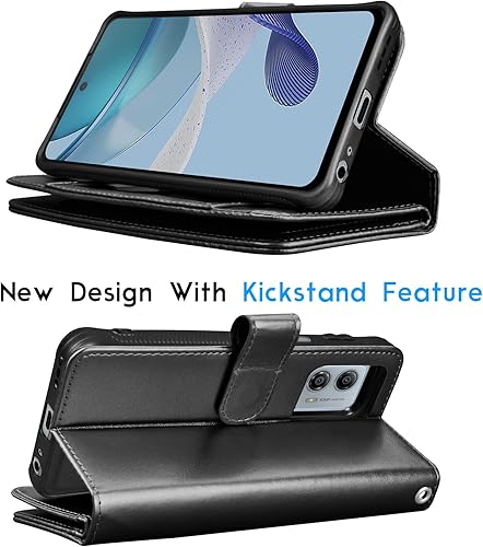 Miniatura 5 de Tekcoo Funda tipo cartera para Motorola Moto G 5G 2023  Moto G (solo 2023)  XT2313, funda de cuero sintético de lujo con ranuras para tarjetas de