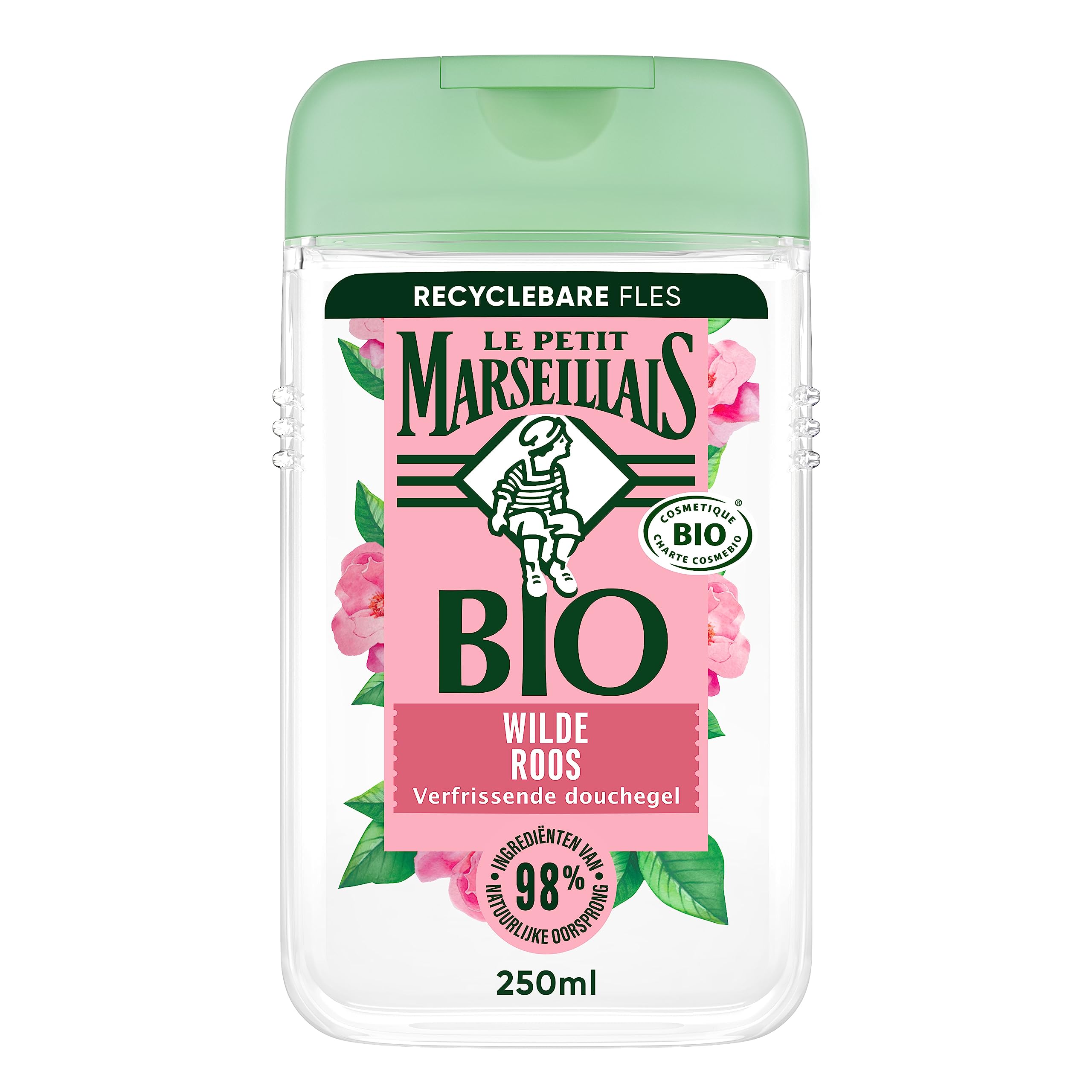 Le Petit Marseillais gel doccia biologico rinfrescante con rosa selvatica bio, formula certificata biologica e dermatologicamente testata, 12 x 250 ml