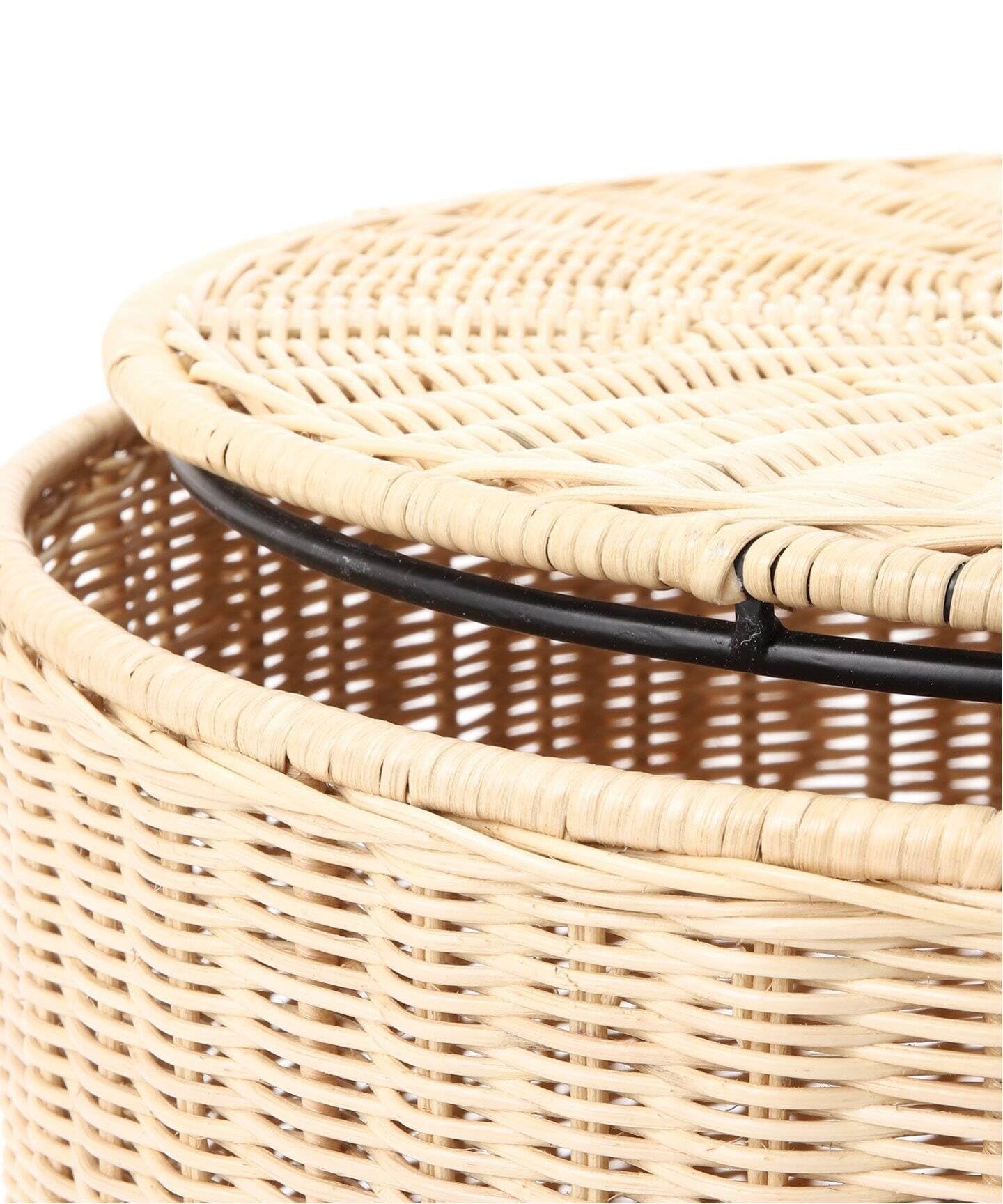 ジャーナルスタンダードファニチャー　木製収納バスケットセット Amazon.co.jp: JOURNAL STANDARD FURNITURE ROTIN STORAGE STOOL