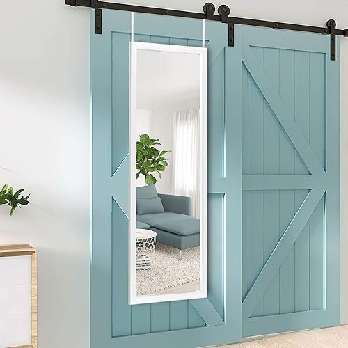 Miniatura 2 de NeuType Espejo de puerta de longitud completa de 55 x 16 pulgadas, espejo sobre la puerta, espejo de longitud completa, espejo colgante de pared con