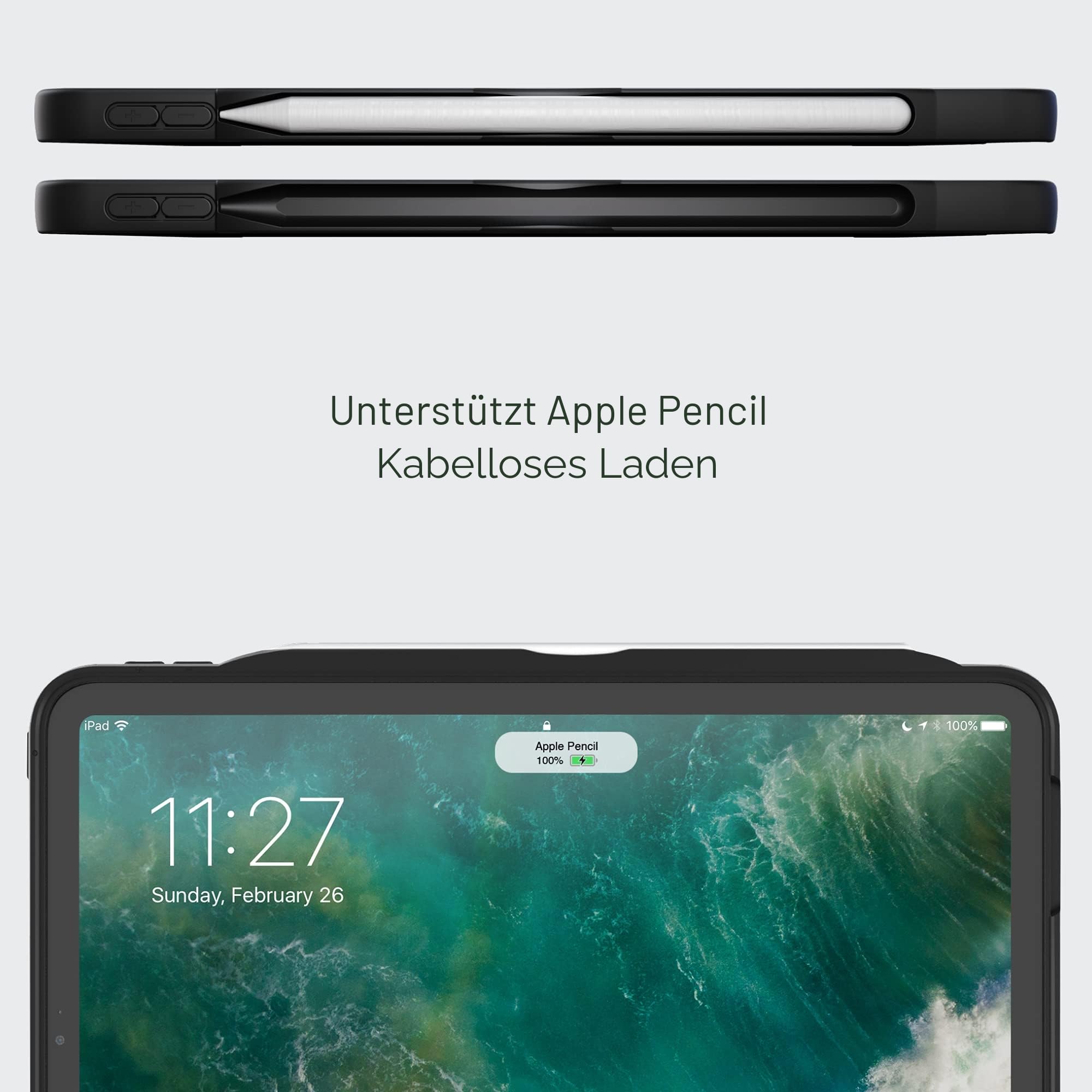 ZUGU CASE für iPad Pro 11 Zoll 1./2./3./4. Generation [Schwarz]