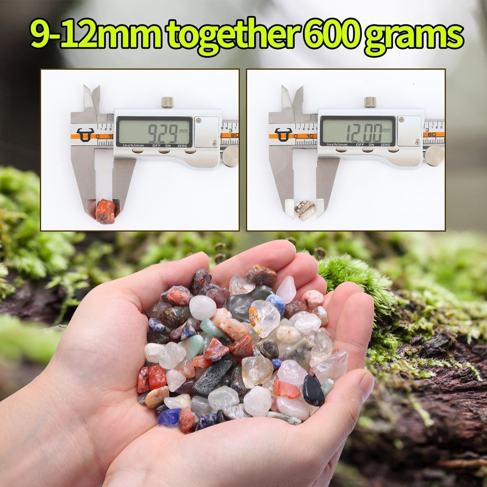 jwtyu 600g Decorative stones 9-12mm Fishtank gravel stones Aquarium Gravel suitable for aquariums Stones for vases Plants Gardens Landscape design Succulents - Image 3
