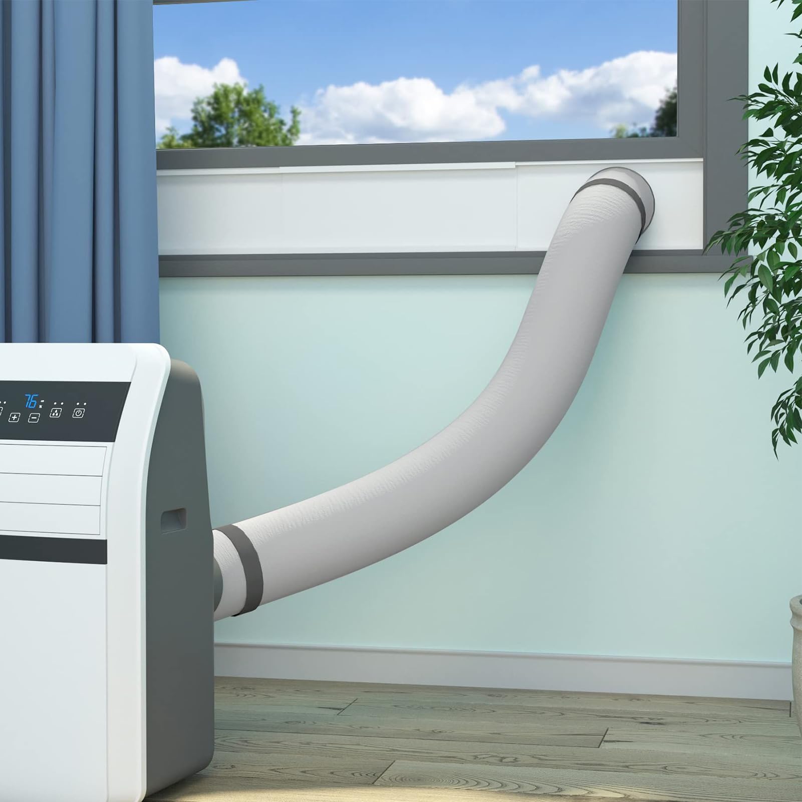 Copertura portatile per tubo CA | Copertura portatile per condizionatore d'aria, protezione di ricambio per installazione isolata per tubi di diametro 15,9 cm e 12,7 cm