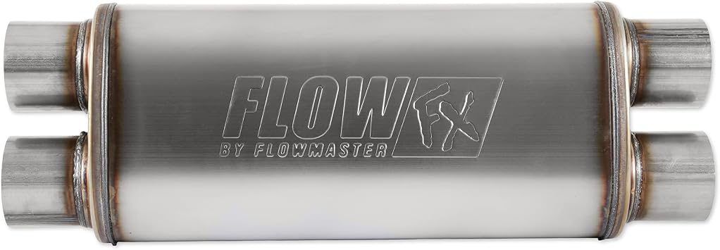 Flowmaster 72469 FlowFX Muffler 3" Dual Inlet/Outlet - Moderate Sound 409 Stainless Steel