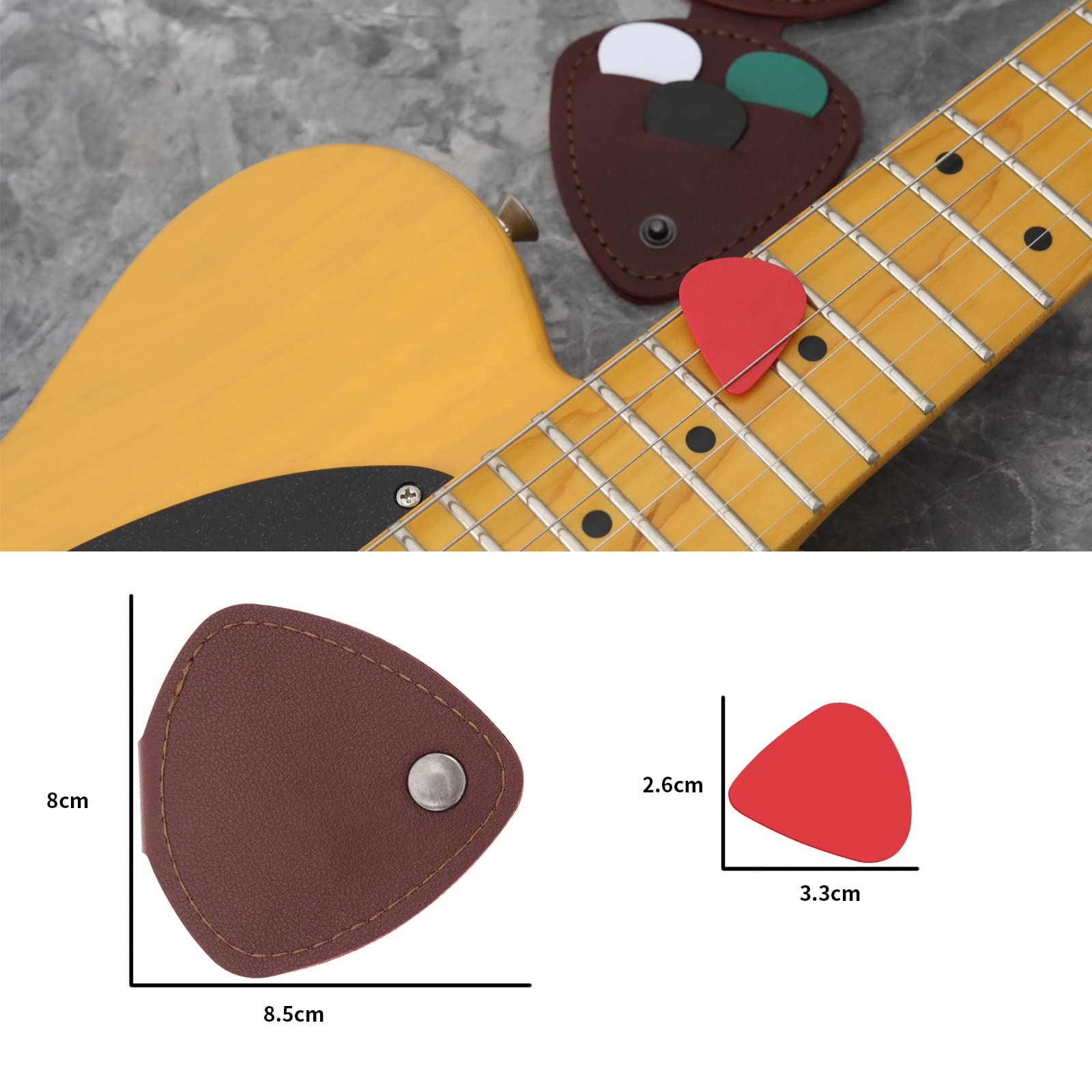 6Pcs Médiators De Guitare Avec Sac De Médiator Pour Guitare