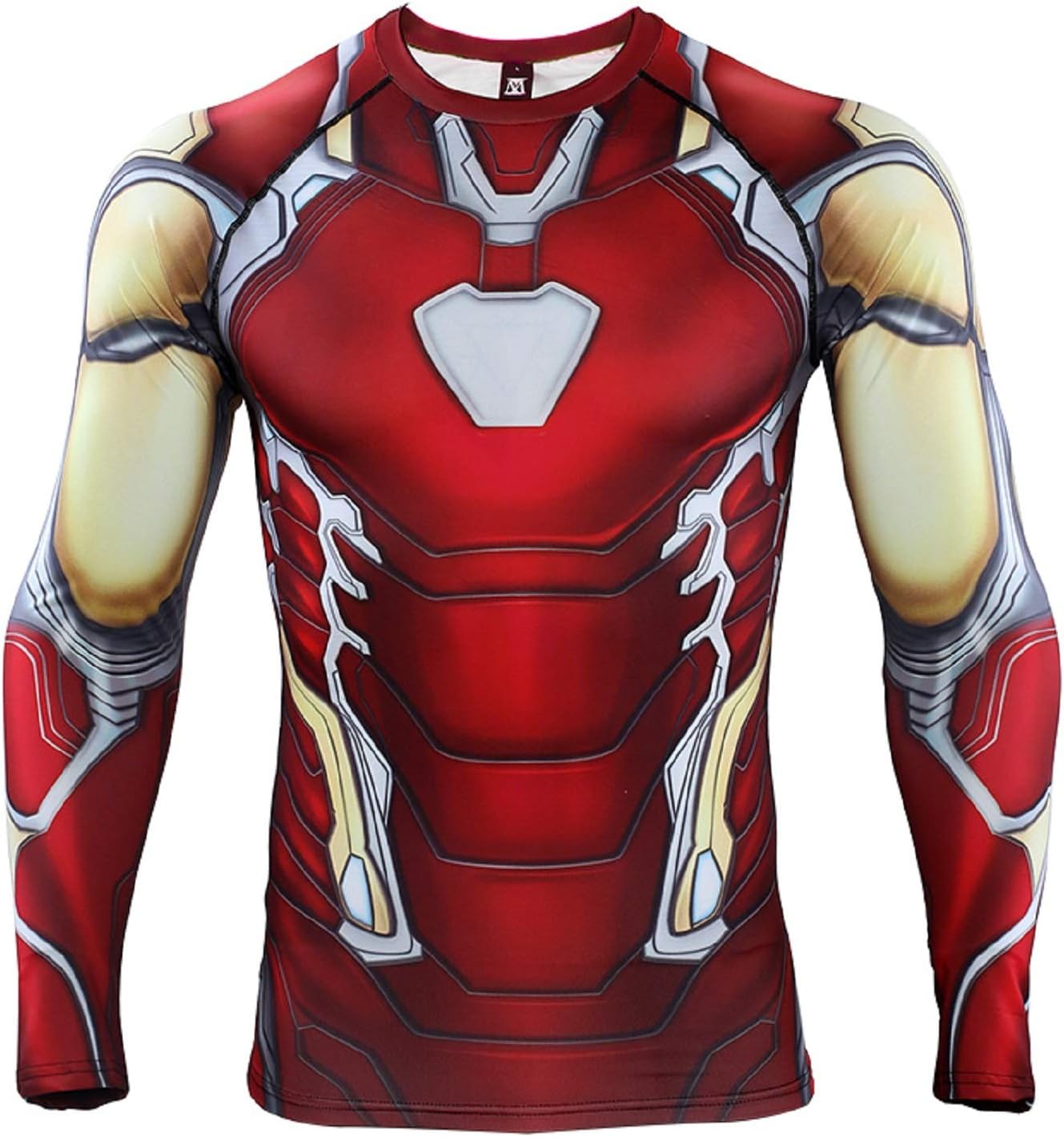 Superhero Man Compression Shirt for Men's Gym Tops Cosplay Tees (Small, Endgame)