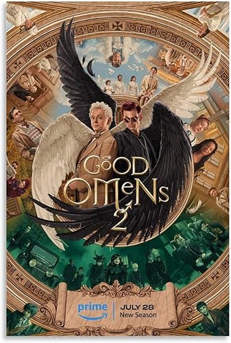 BORIZ Póster de Good Omens - Póster decorativo para pared, para sala de estar, dormitorio, 12 x 18 pulgadas (11.8 x 17.7 in)