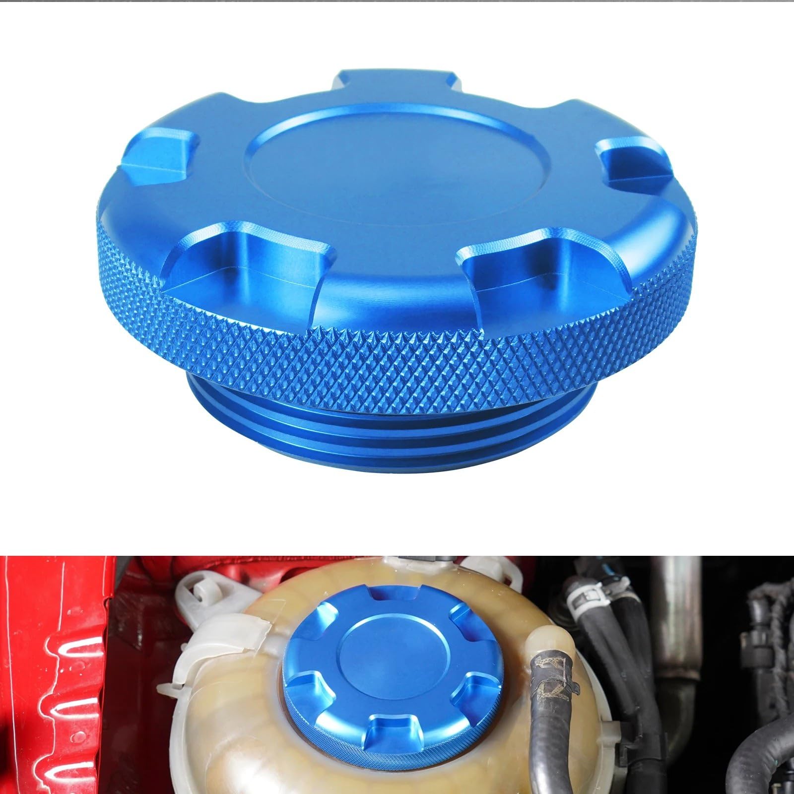 IBNA Coche OEM 3C0121321 Tapa del Radiador De Refrigerante para A3 8V 8Y S3 8V TT RS3 8Y Q3 Accesorio(Azul)