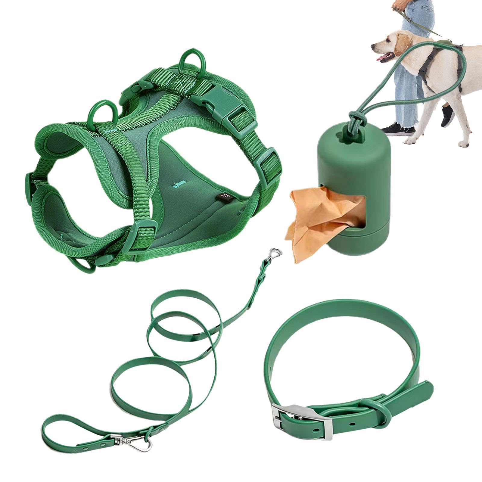 Juego de arneses para perros pequeños, juego de arnés para perros medianos | Juego de collar y correa para perros pequeños, juego de arnés para mascotas pequeño de collar y correa, arnés ajustable